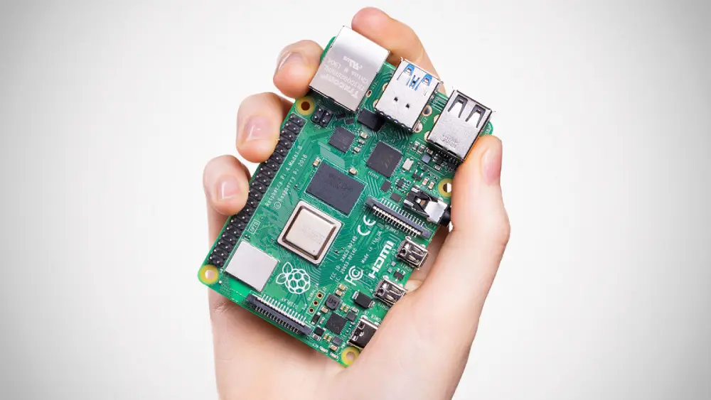 Raspberry Pi 4, a credit-card sized computer often used for self-hosting